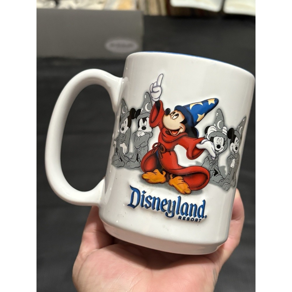 DISNEY MICKEY MOUSE SORCERER 3D COFFEE MUG CUP DISNEYLAND RESORT 5" Magic